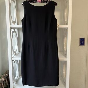 NWT Talbots LBD Little Black Sheath Tailored Sleeveless Dress 100% Silk Size 8